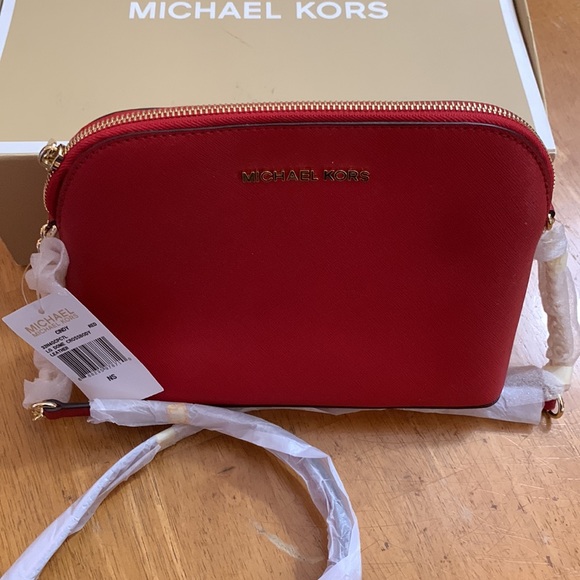 Brand New in Box Michael Kors Cindy Satchel Red Leather - Picture 3 of 3